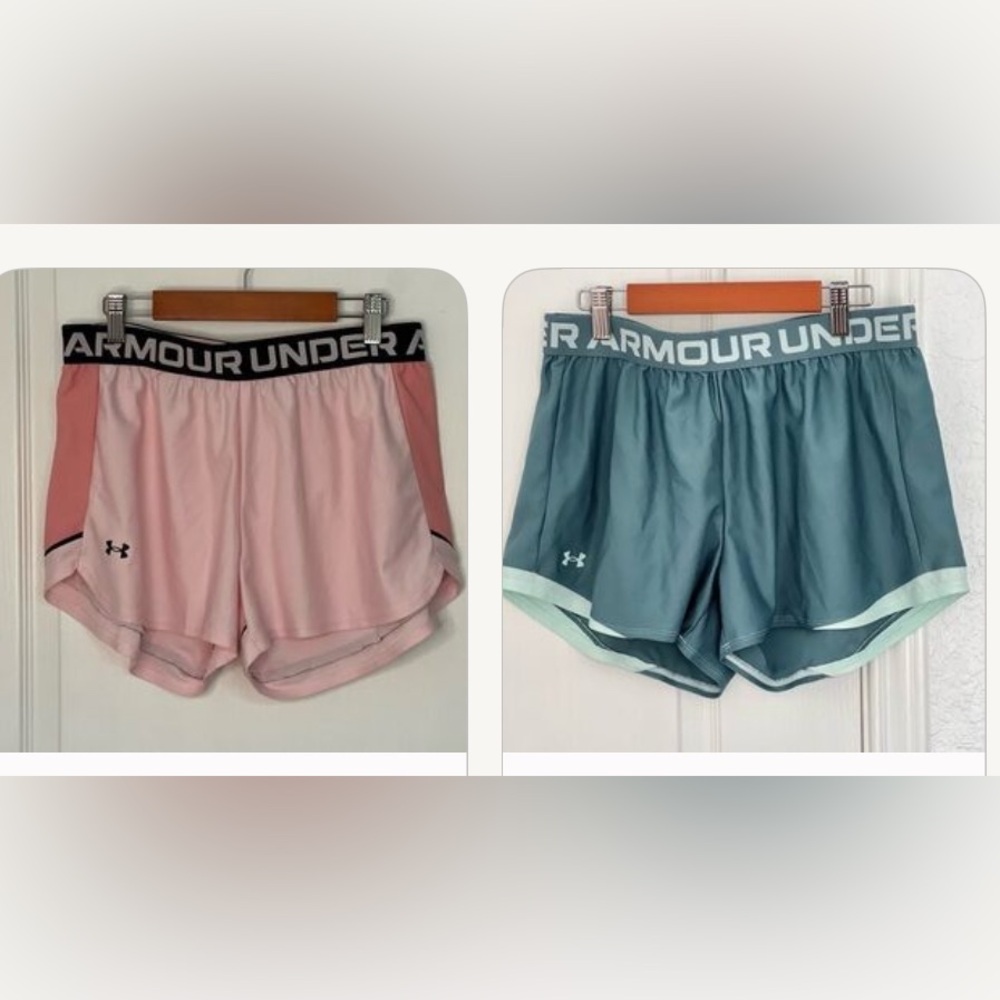 Under Armour Two Training Shorts | Peach and Muted Aqua | M |